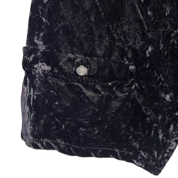 Vintage Boho Whimsigoth Velvet Rosette Granola Nature Denim Vest Whimsical Large - Picture 5 of 10